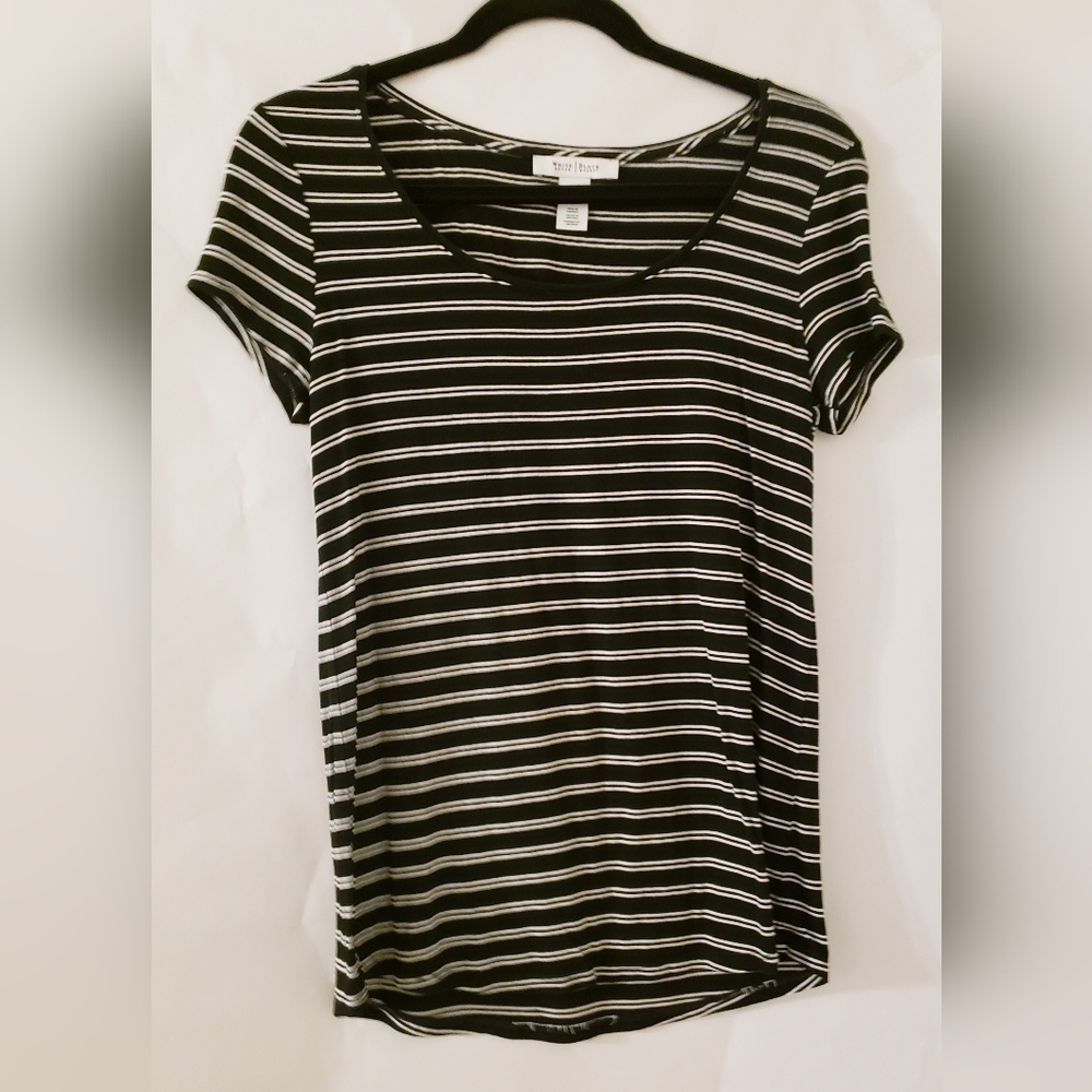 White House Black Market Stripped Short Sleeve TShirt Size S
